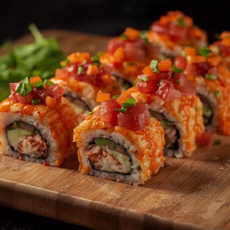 Spicy Tuna and Creamy Crab Sushi Bake Recipe