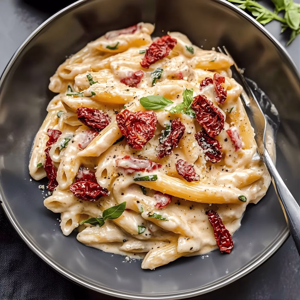 Sun Dried Tomato Penne Pasta Recipe