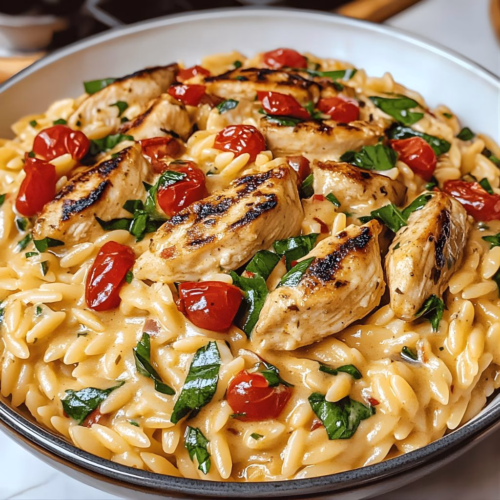 Tuscan Chicken and Orzo Recipe