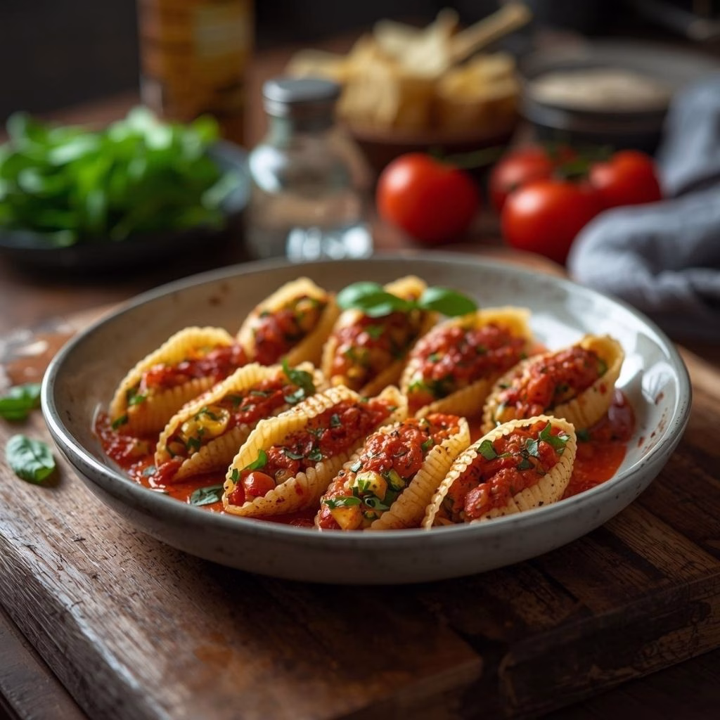 Vegetarian Stuffed Pasta Shells Recipe