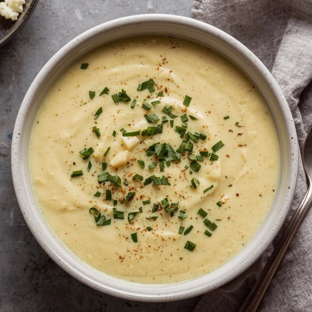 Asiago Roasted Garlic Cauliflower Soup Recipe