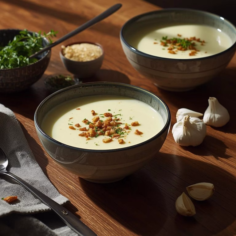 Asiago Roasted Garlic Cauliflower Soup Recipe
