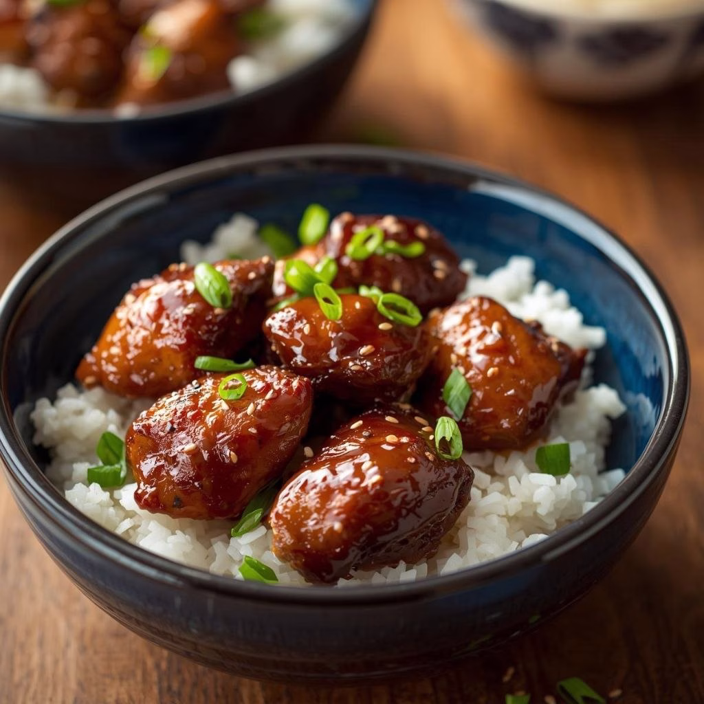 Asian Glazed Chicken Thighs and Rice Bowls Recipe