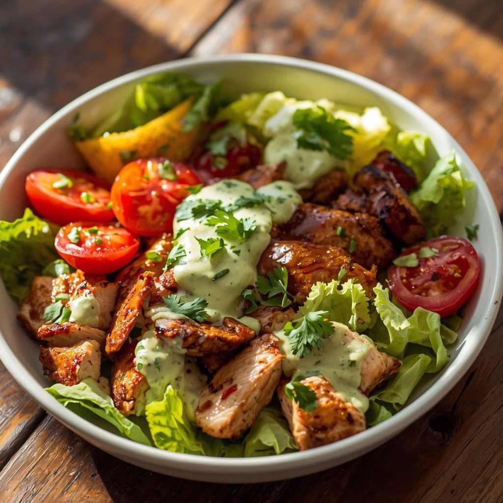 BBQ Chicken Chopped Salad with Cilantro Ranch Recipe
