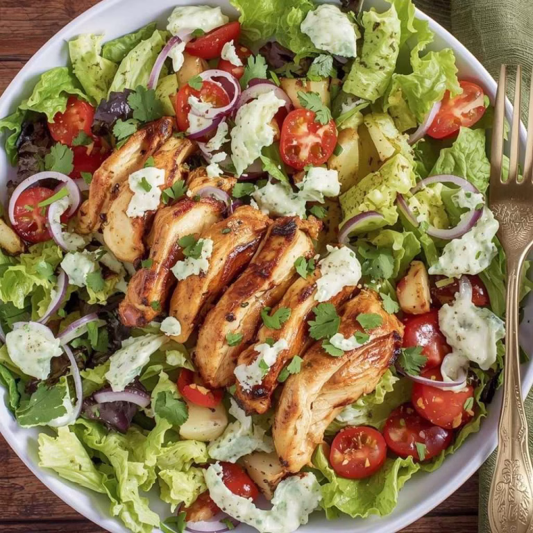 BBQ Chicken Chopped Salad with Cilantro Ranch Recipe
