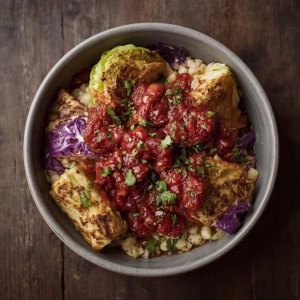 Baked Cabbage Salad with Winter Romesco Recipe