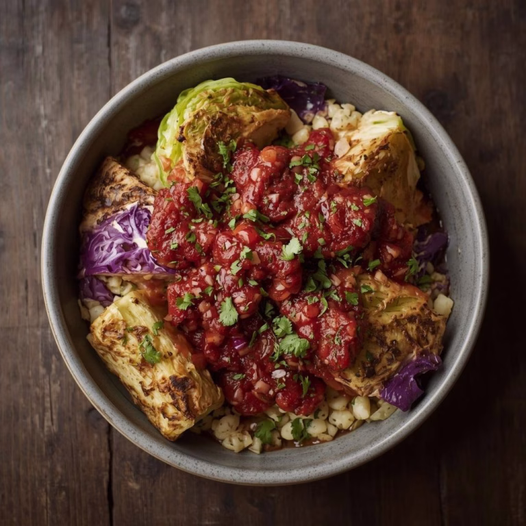 Baked Cabbage Salad with Winter Romesco Recipe