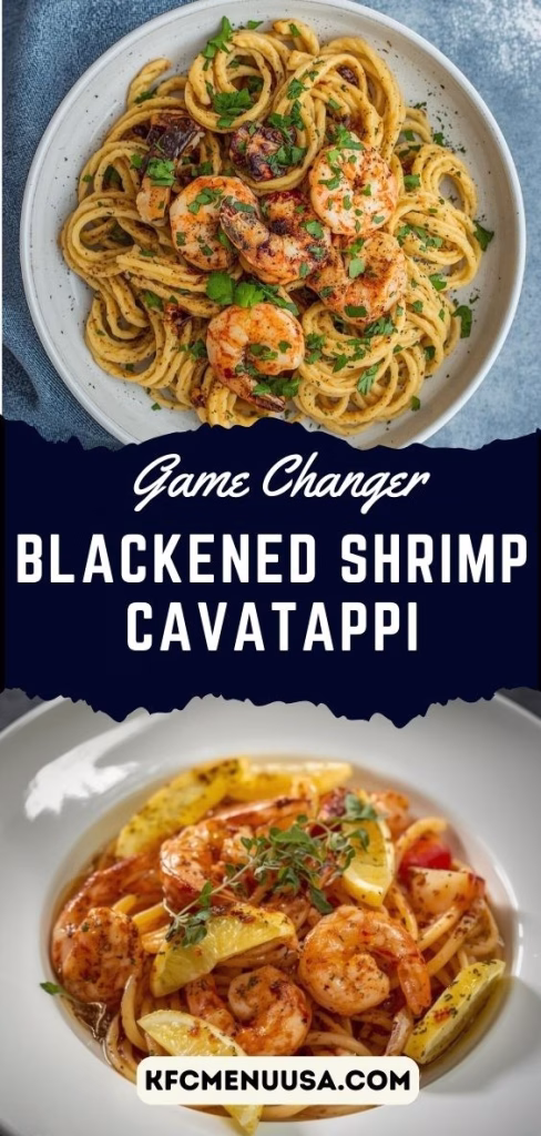 Blackened Shrimp Cavatappi Recipe