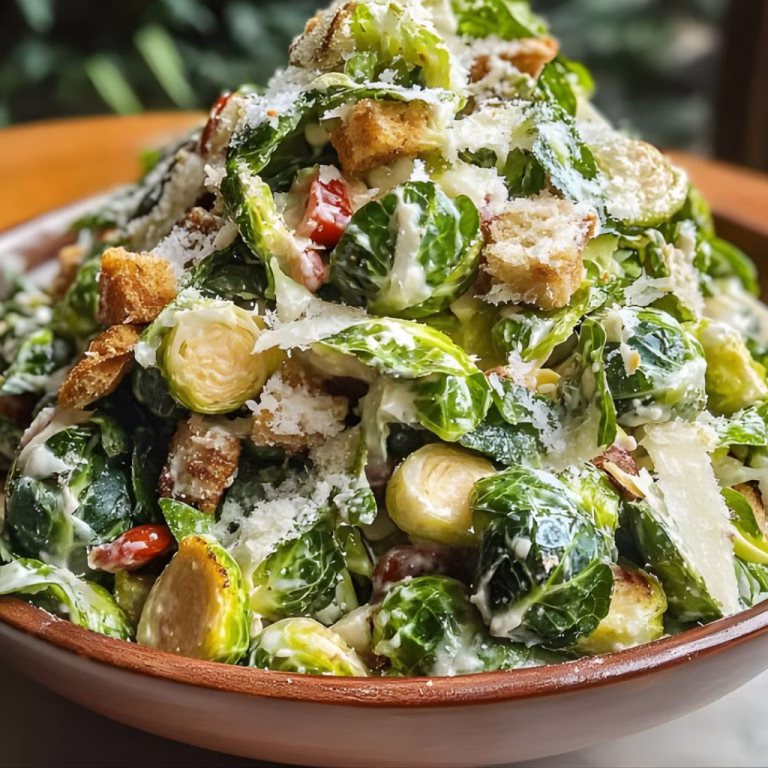 Crispy Brussels Sprouts Caesar Salad Recipe