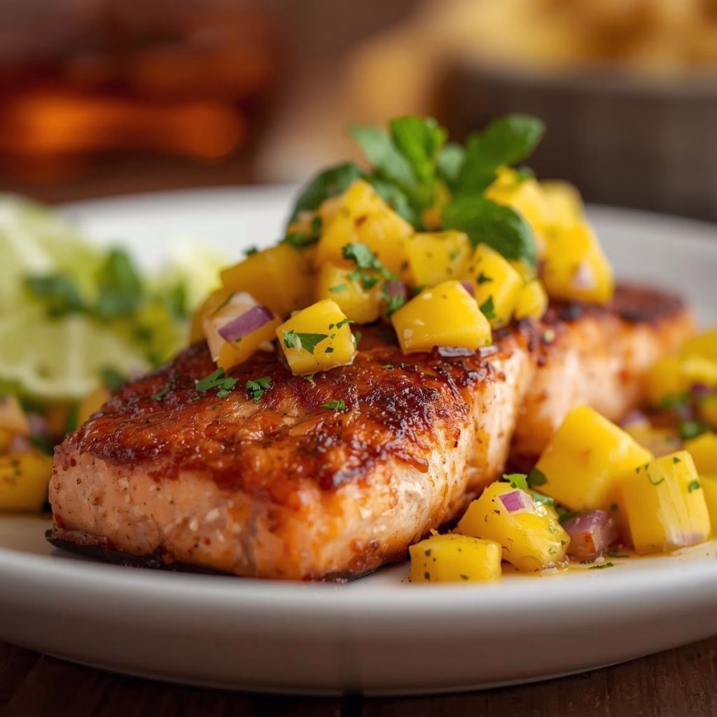 Cajun Salmon w/ Mango Salsa Recipe