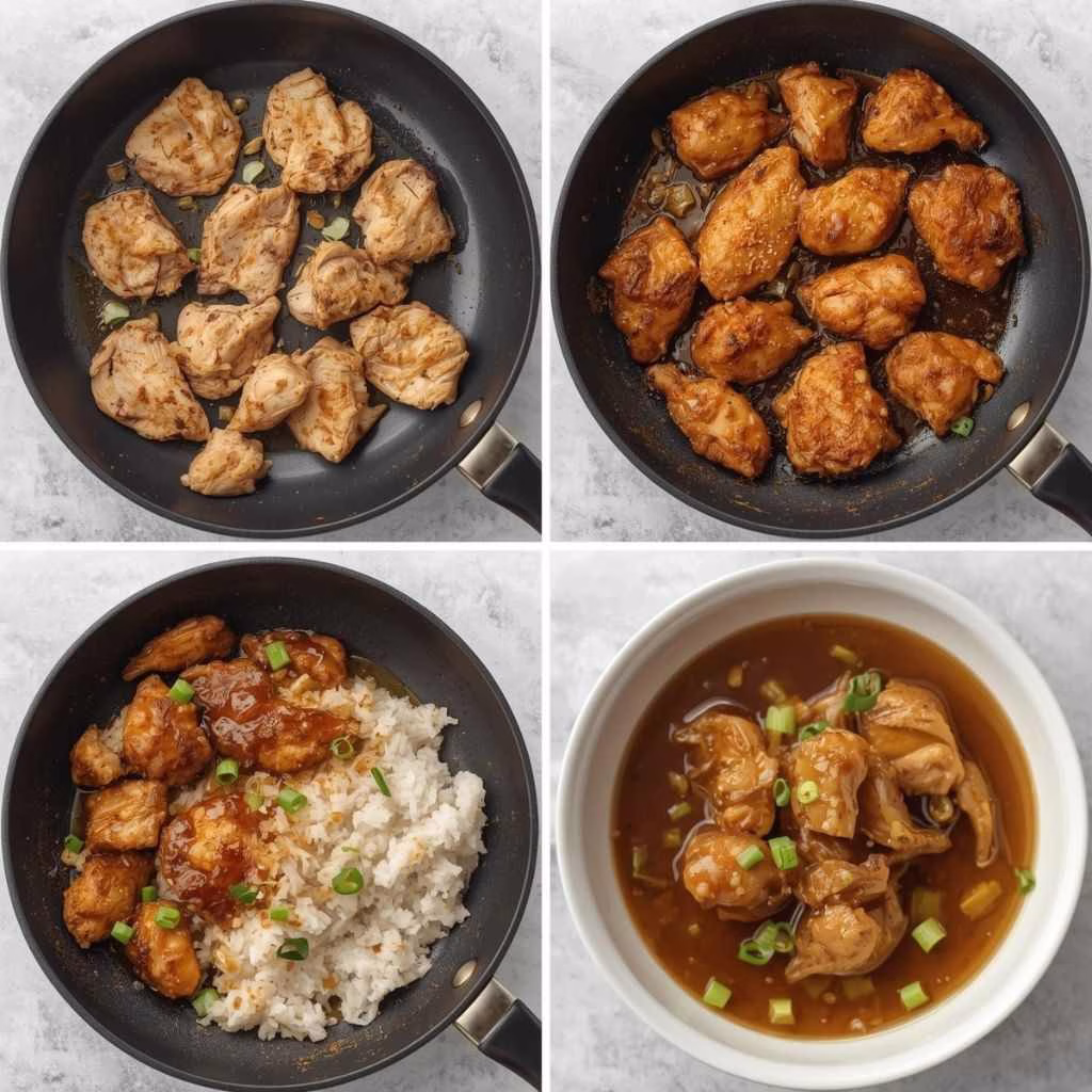 Caramelized Soy Chicken In Garlic Ginger Broth with Rice Recipe