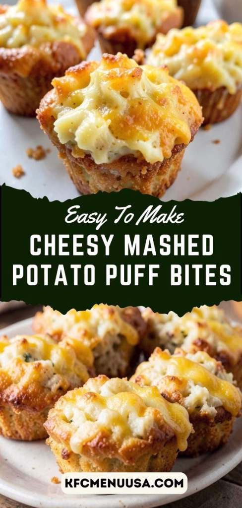 Cheesy Mashed Potato Puff Bites Recipe