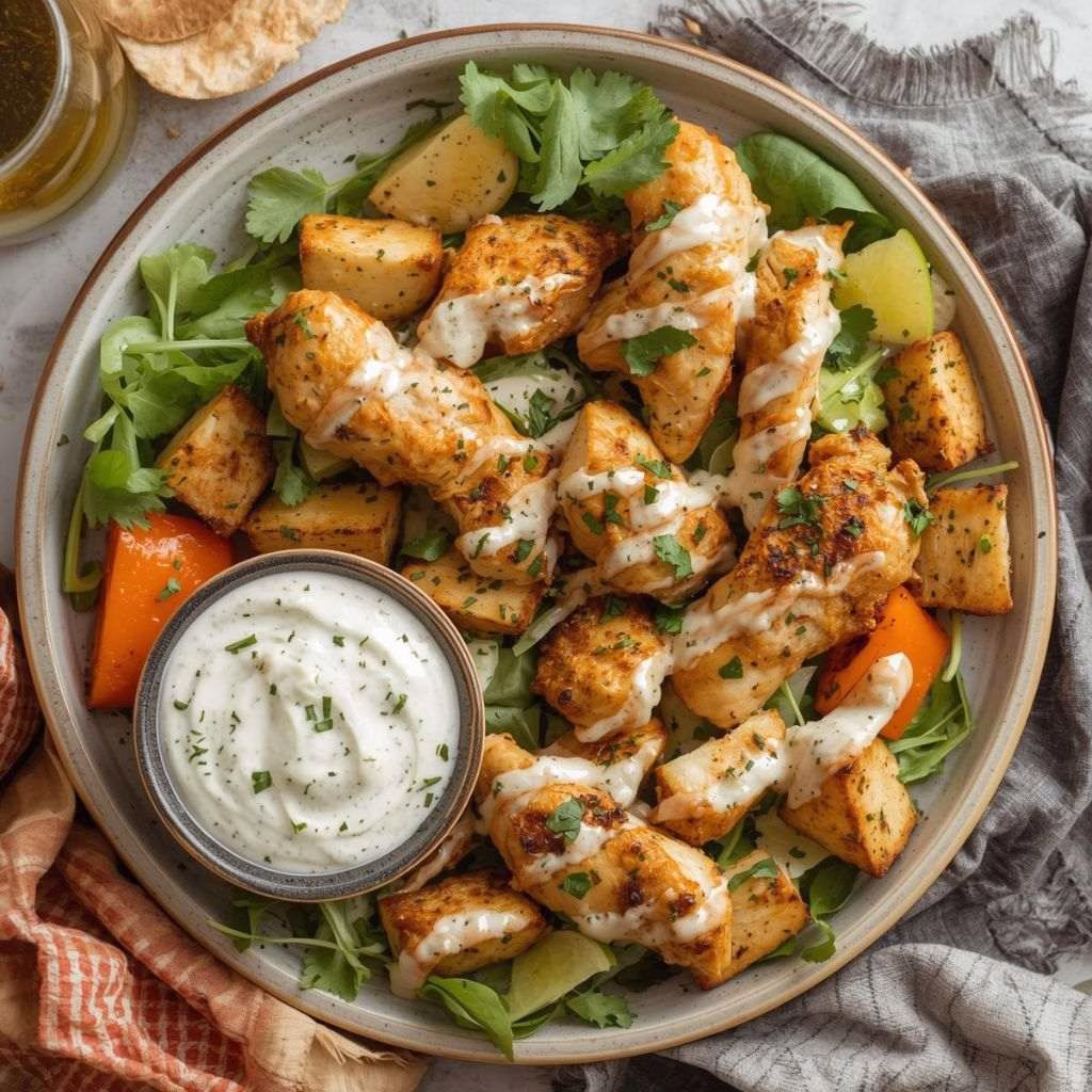 Chicken Shawarma with Creamy Garlic Sauce Recipe