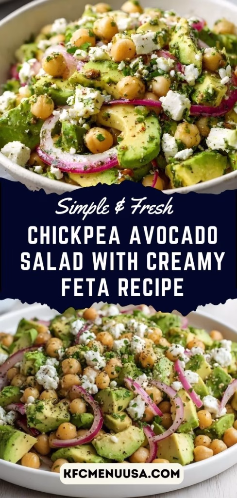 Chickpea Avocado Salad with Creamy Feta Recipe