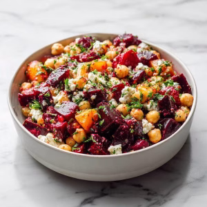Chickpea Beet and Feta Salad Recipe