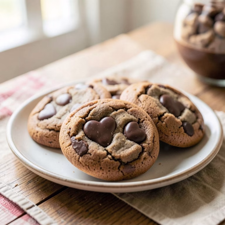 Chocolate Heart Thumbprint Cookies Recipe
