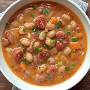Creamy Bean Soup with Kielbasa Recipe