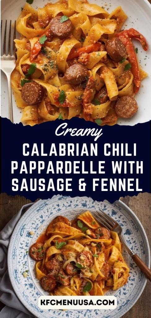 Creamy Calabrian Chili Pappardelle with Sausage & Fennel Recipe