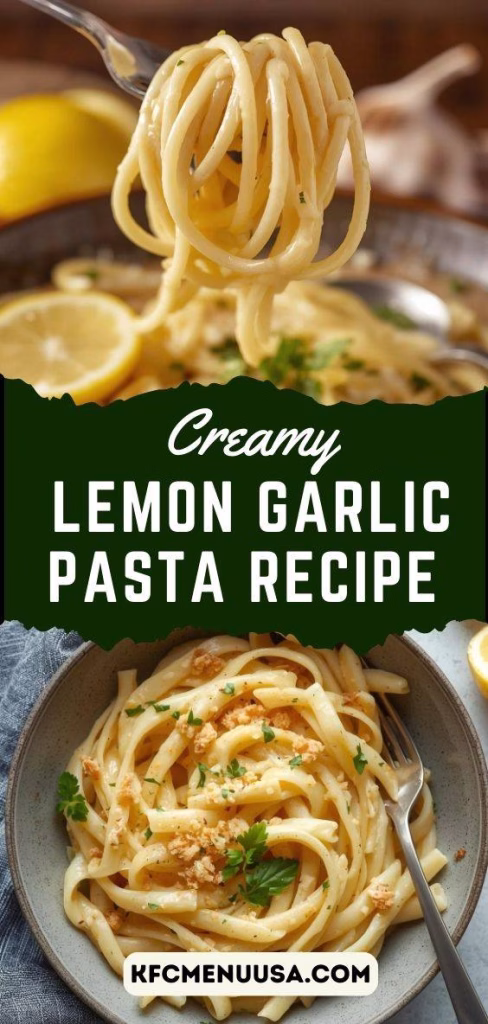 Creamy Lemon Garlic Pasta Recipe