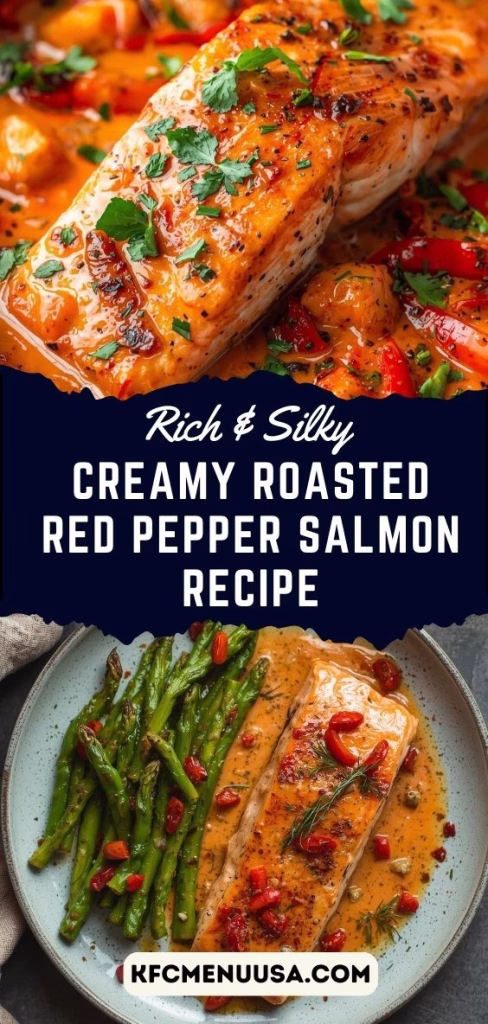 Creamy Roasted Red Pepper Salmon Recipe