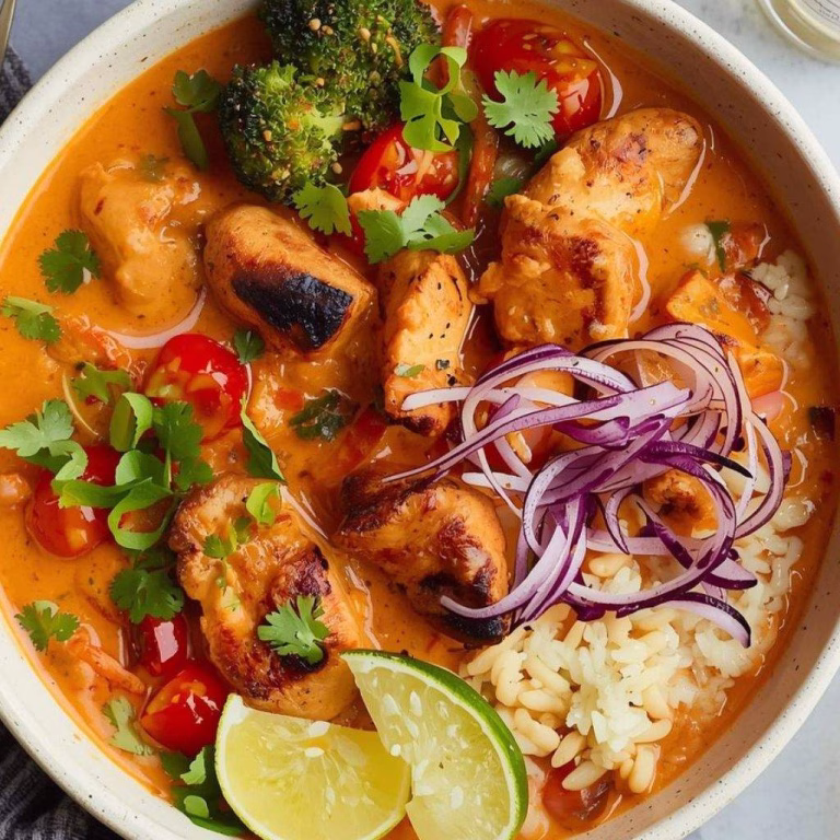 Creamy Thai Red Curry Chicken Bowls Recipe