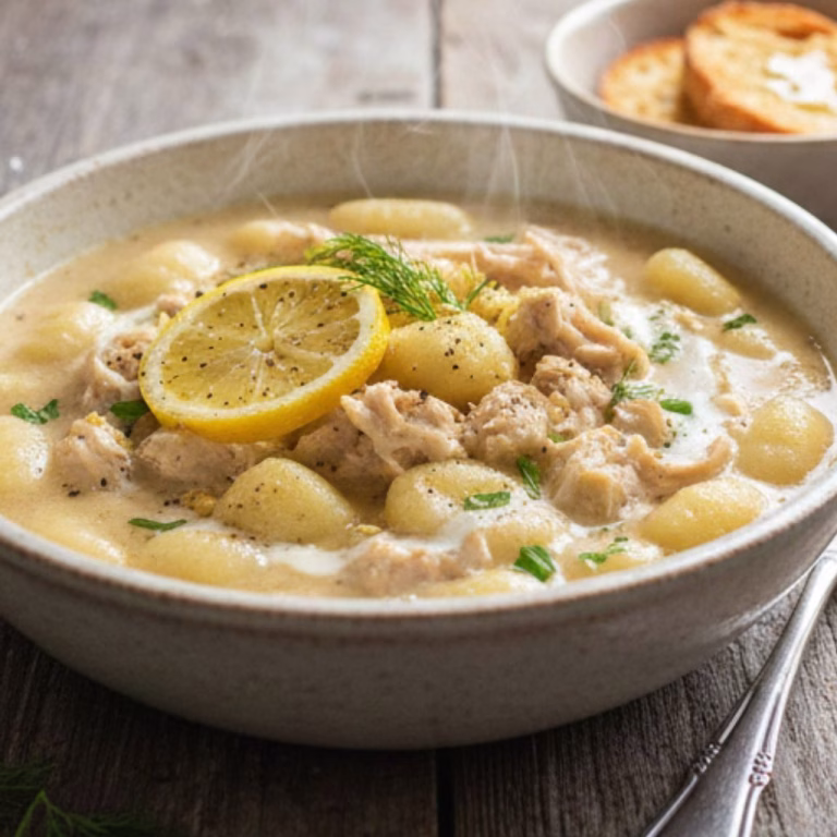 Creamy Winter Lemon Chicken Gnocchi Soup Recipe