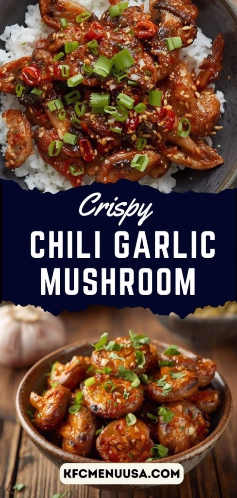 Crispy Chili Garlic Mushroom Recipe