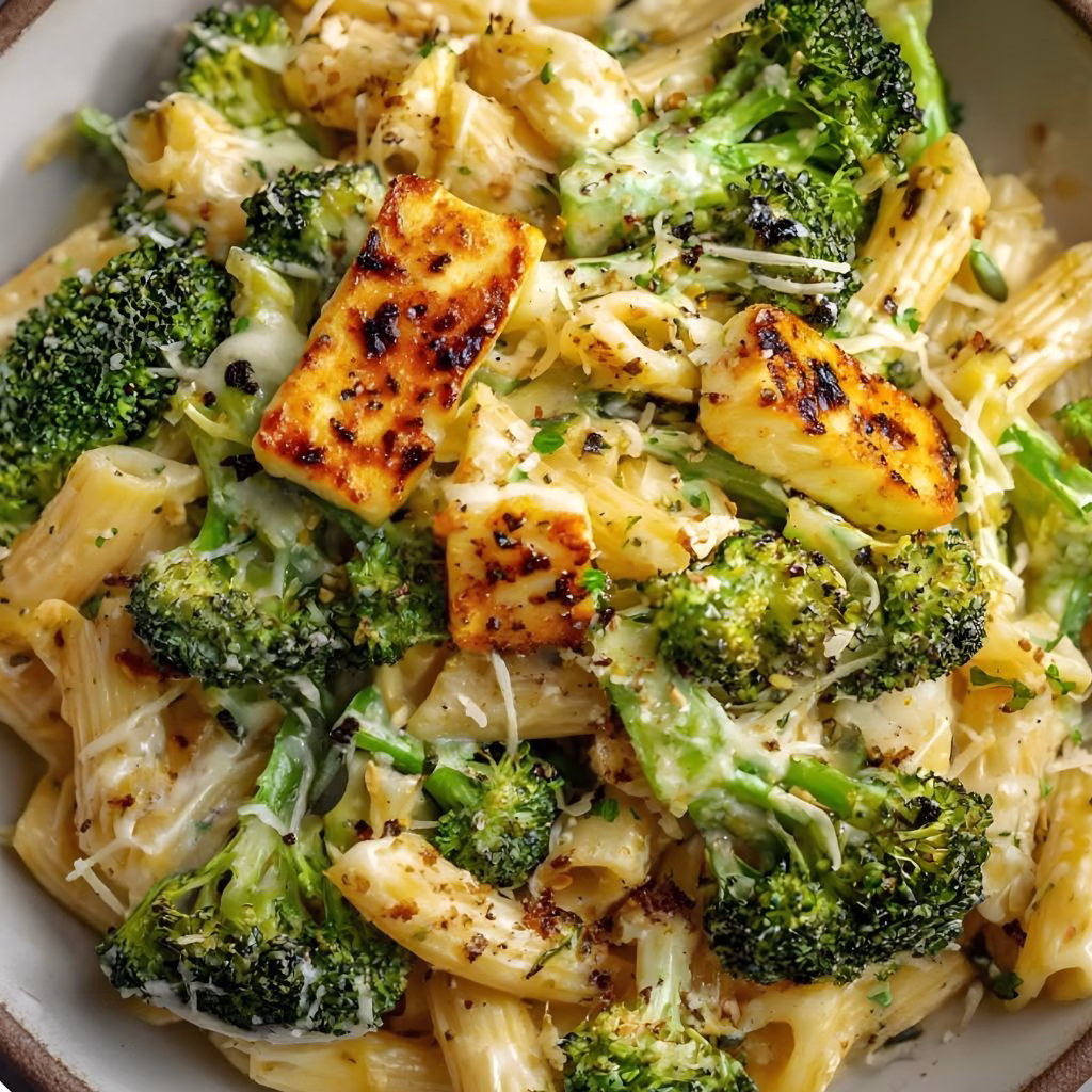 Crispy Halloumi Pasta With Lemon Zest Recipe