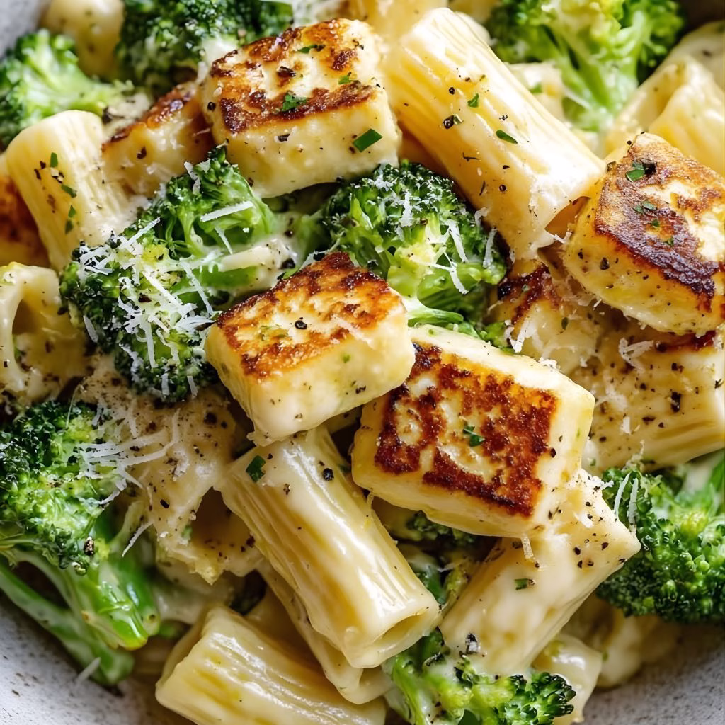 Crispy Halloumi Pasta With Lemon Zest Recipe