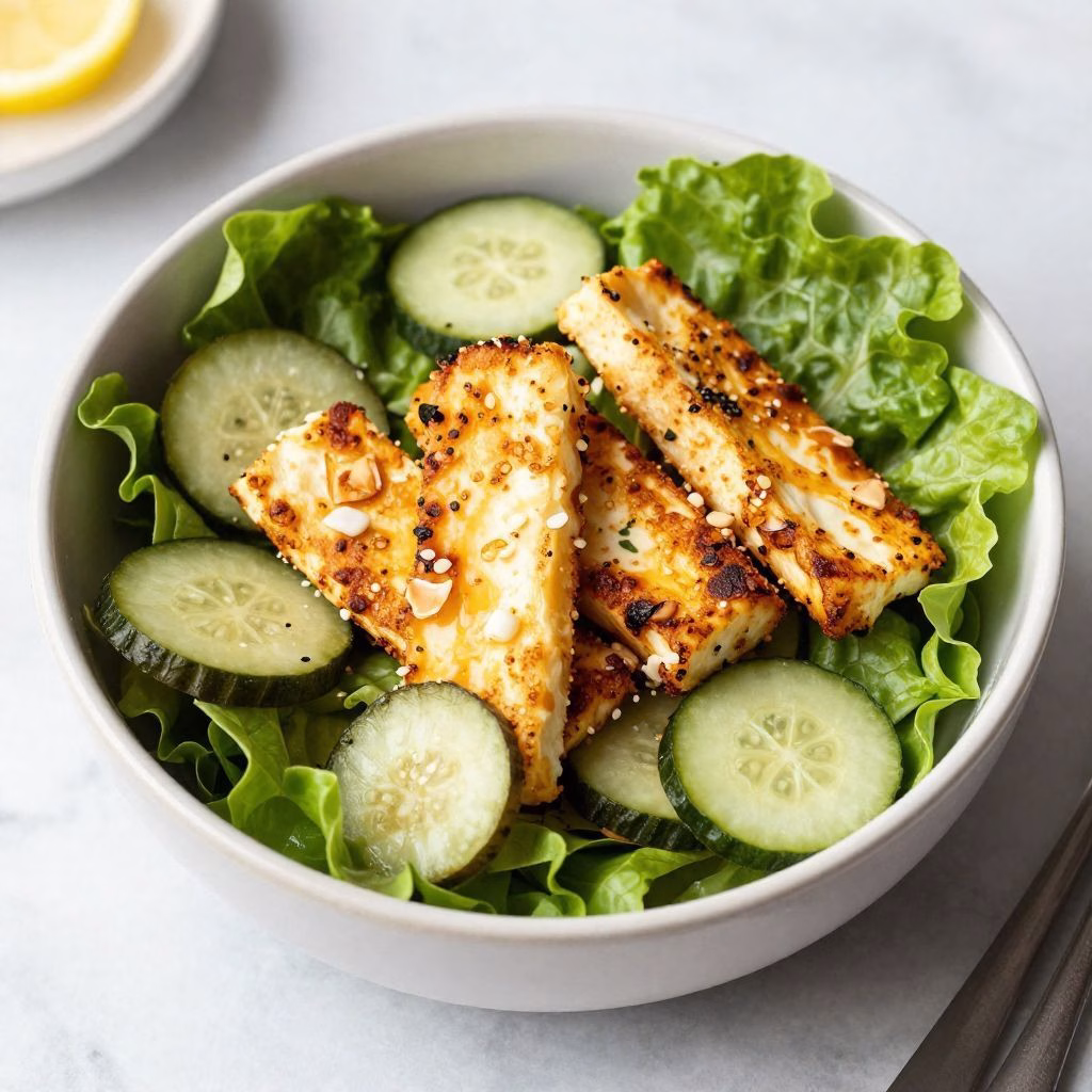 Crispy Halloumi Salad Bowl Recipe