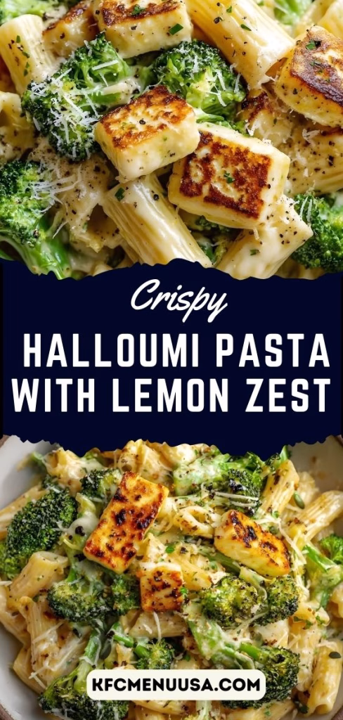 Crispy Halloumi Pasta With Lemon Zest Recipe