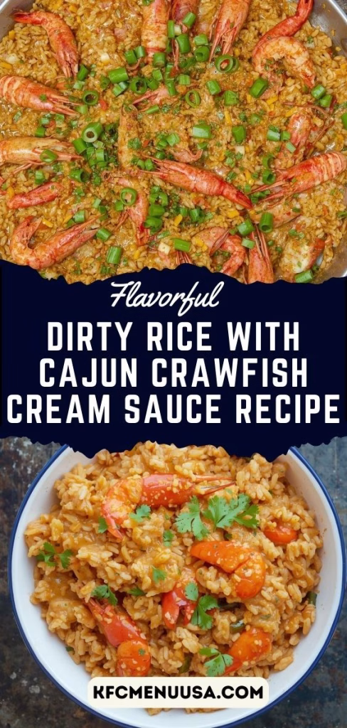 Dirty Rice with Cajun Crawfish Cream Sauce Recipe