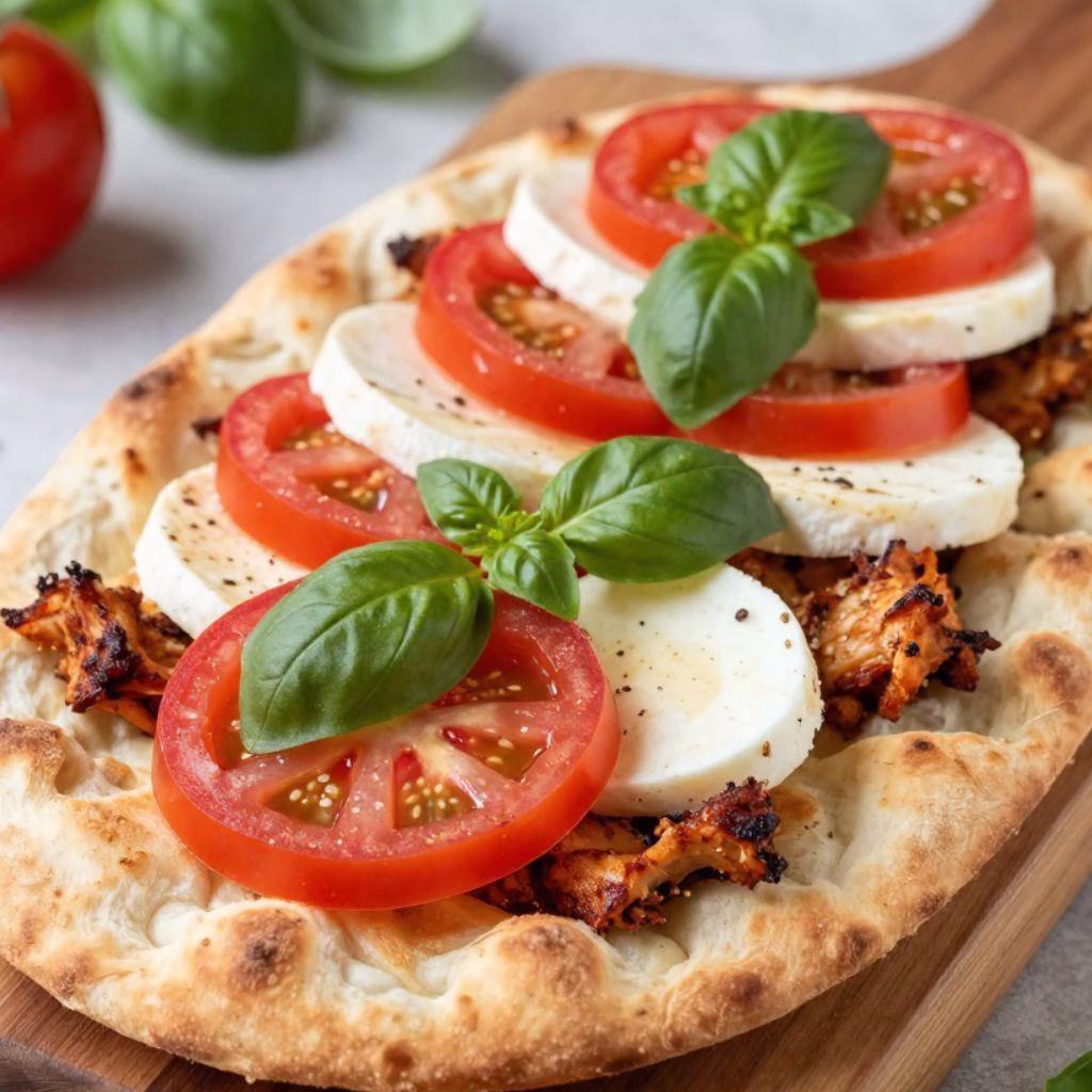 Easy Chicken Caprese Flatbread Recipe