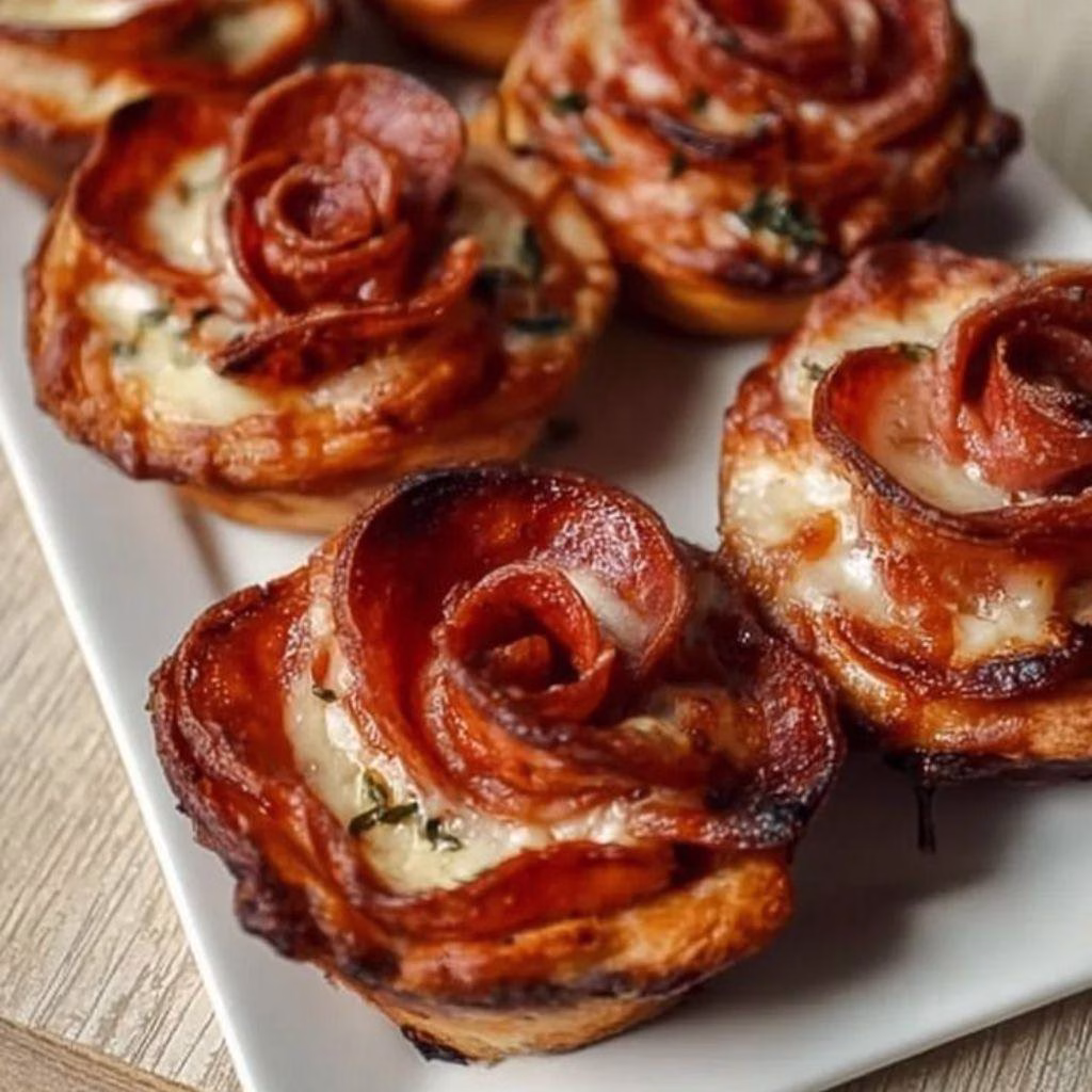 Easy Pizza Roses for Valentine’s Day Recipe