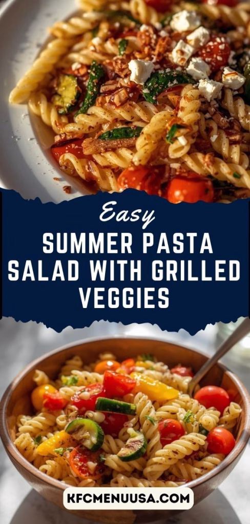 Easy Summer Pasta Salad with Grilled Veggies Recipe