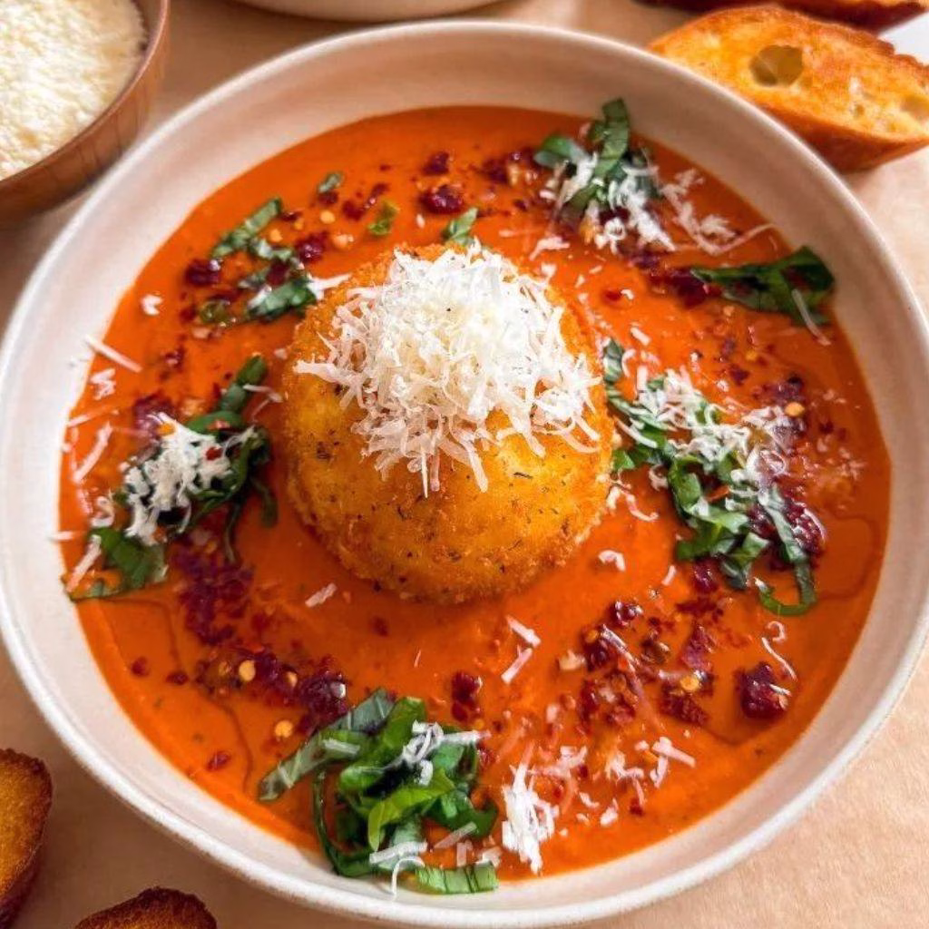 Fried Burrata with Spicy Vodka Style Sauce Recipe