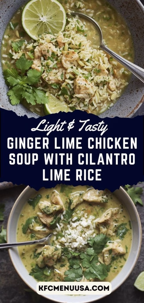Ginger Lime Chicken Soup with Cilantro Lime Rice Recipe