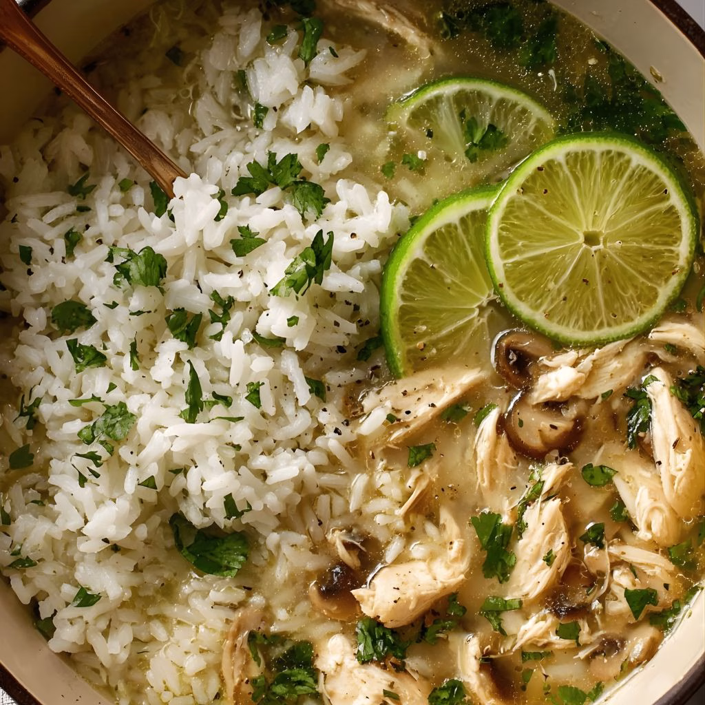 Ginger Lime Chicken and Rice Soup Recipe