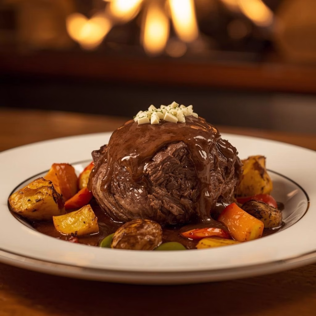 Gourmet Pot Roast with Rich Blue Cheese Gravy