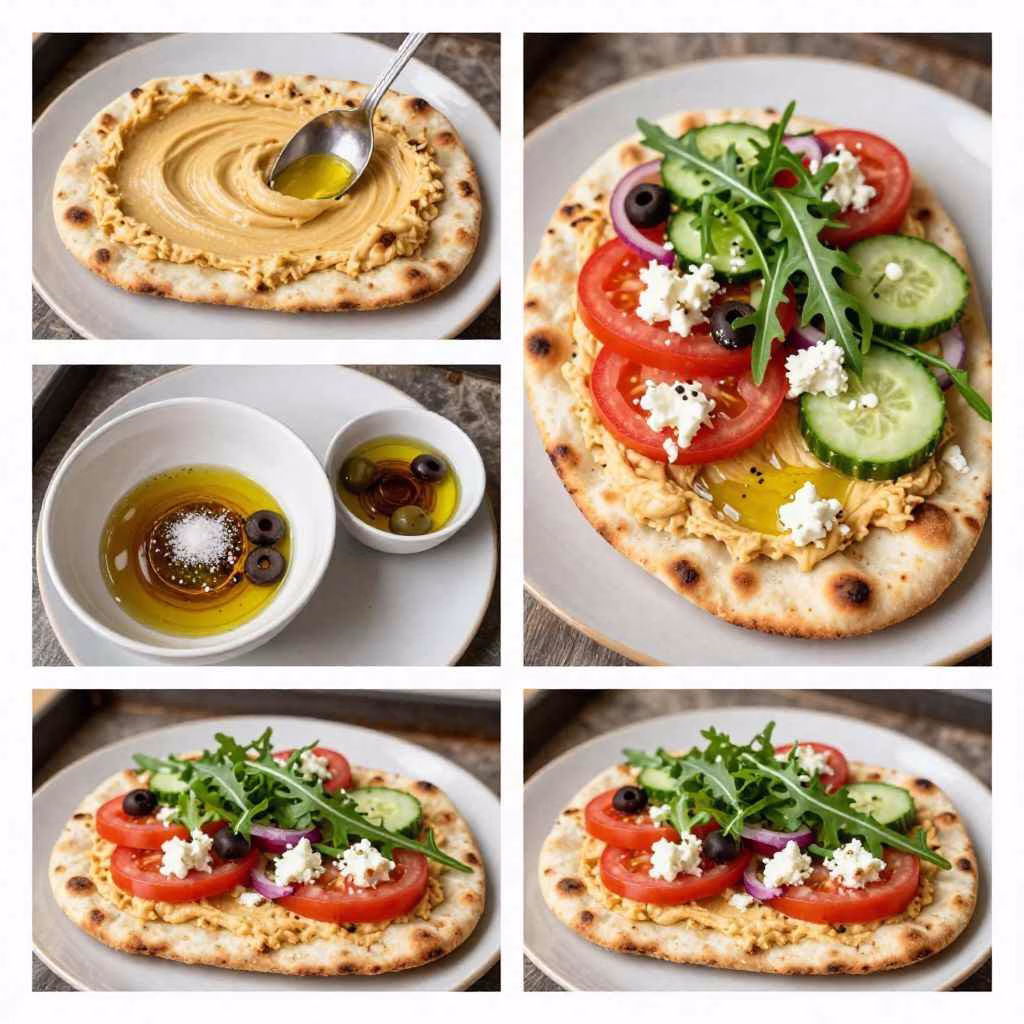 Greek Salad Naan Pizza Recipe