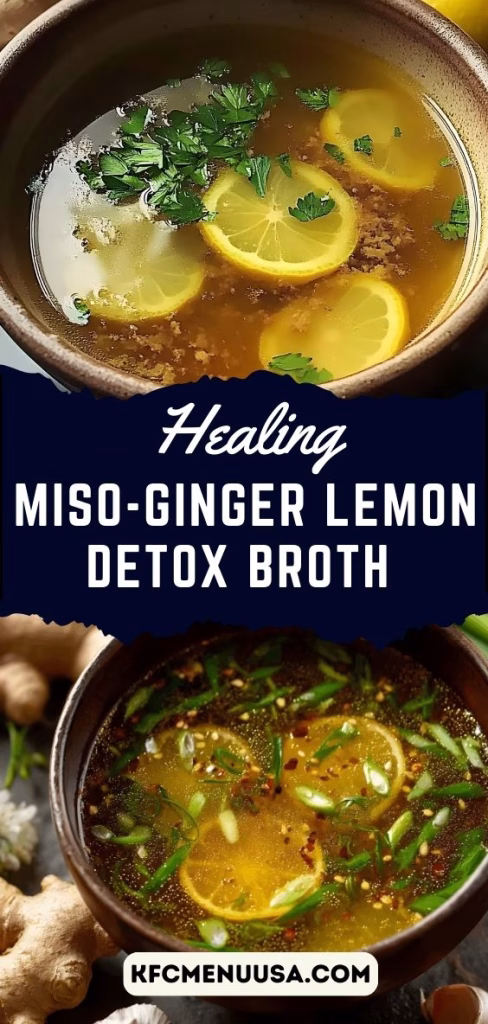 Healing Miso-Ginger Lemon Detox Broth Recipe