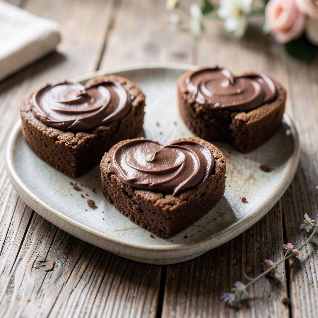 Heart Shaped Brownies Recipe