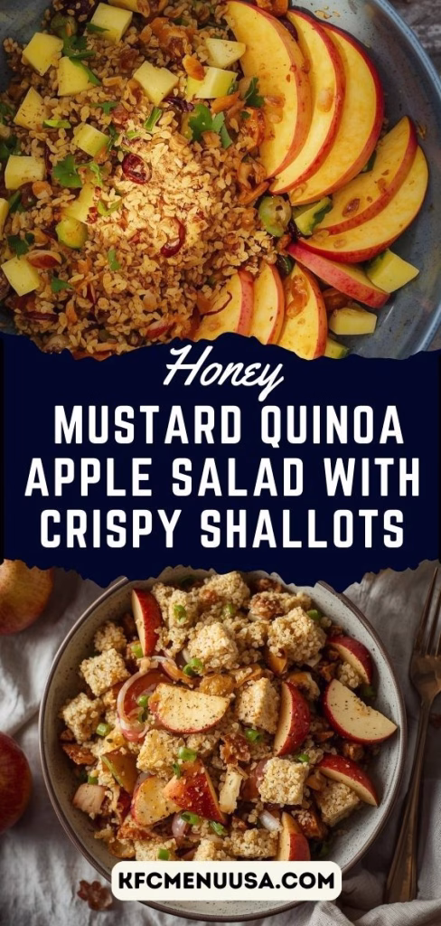 Honey Mustard Quinoa Apple Salad with Crispy Shallots Recipe
