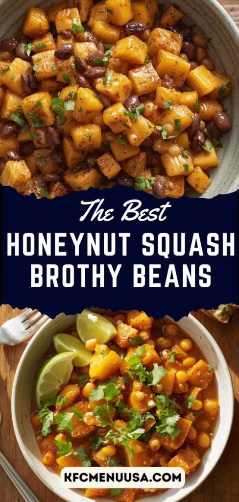 Honeynut Squash Brothy Beans Recipe