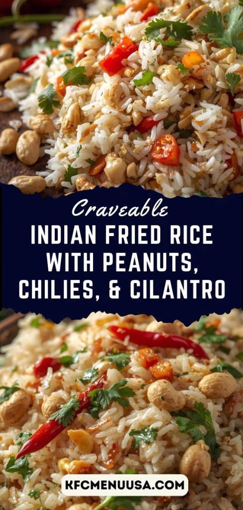Indian Fried Rice with Peanuts, Chilies, & Cilantro Recipe