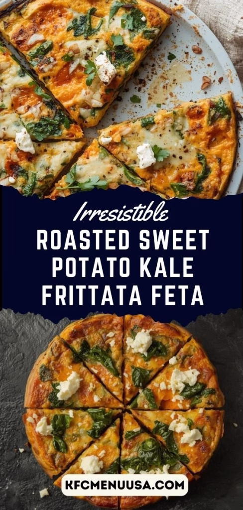 Irresistible Roasted Sweet Potato Kale Frittata Feta Recipe
