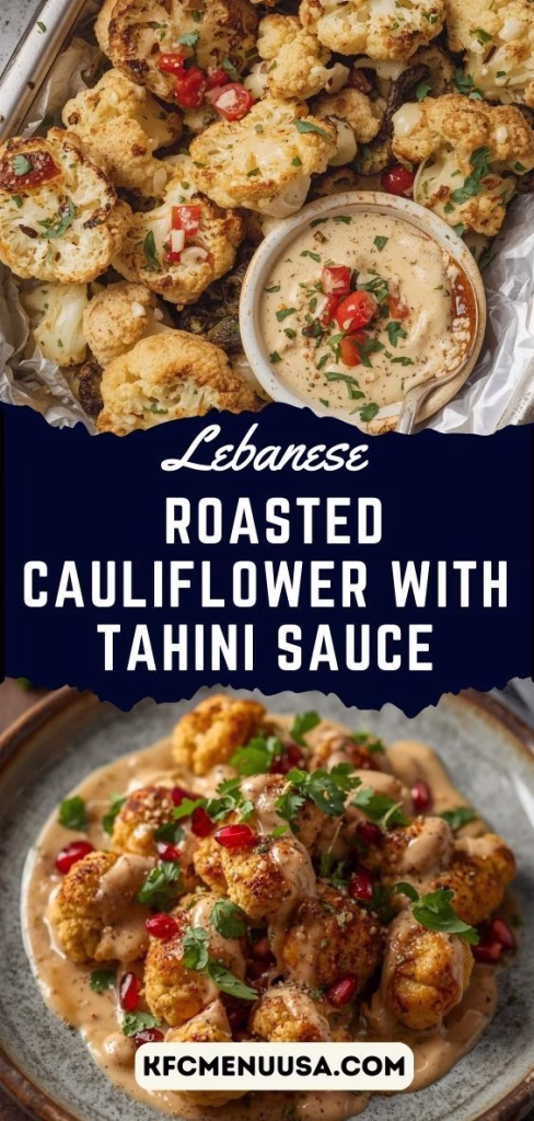 Lebanese Roasted Cauliflower with Tahini Sauce Recipe