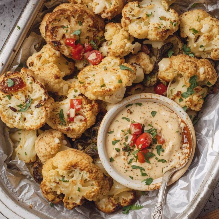 Lebanese Roasted Cauliflower with Tahini Sauce Recipe