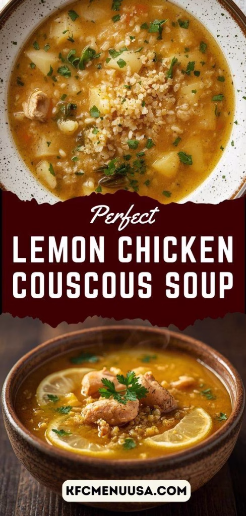 Lemon Chicken Couscous Soup Recipe