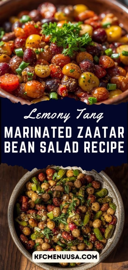Marinated Zaatar Bean Salad Recipe